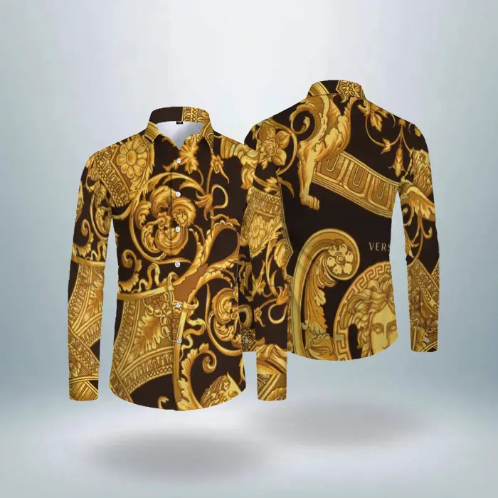 Luxury long sleeve shirt versace pattern hot gift - 962962